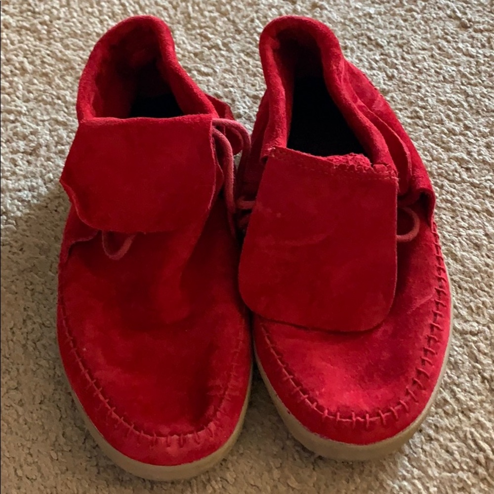 Vans Red Surf Siders